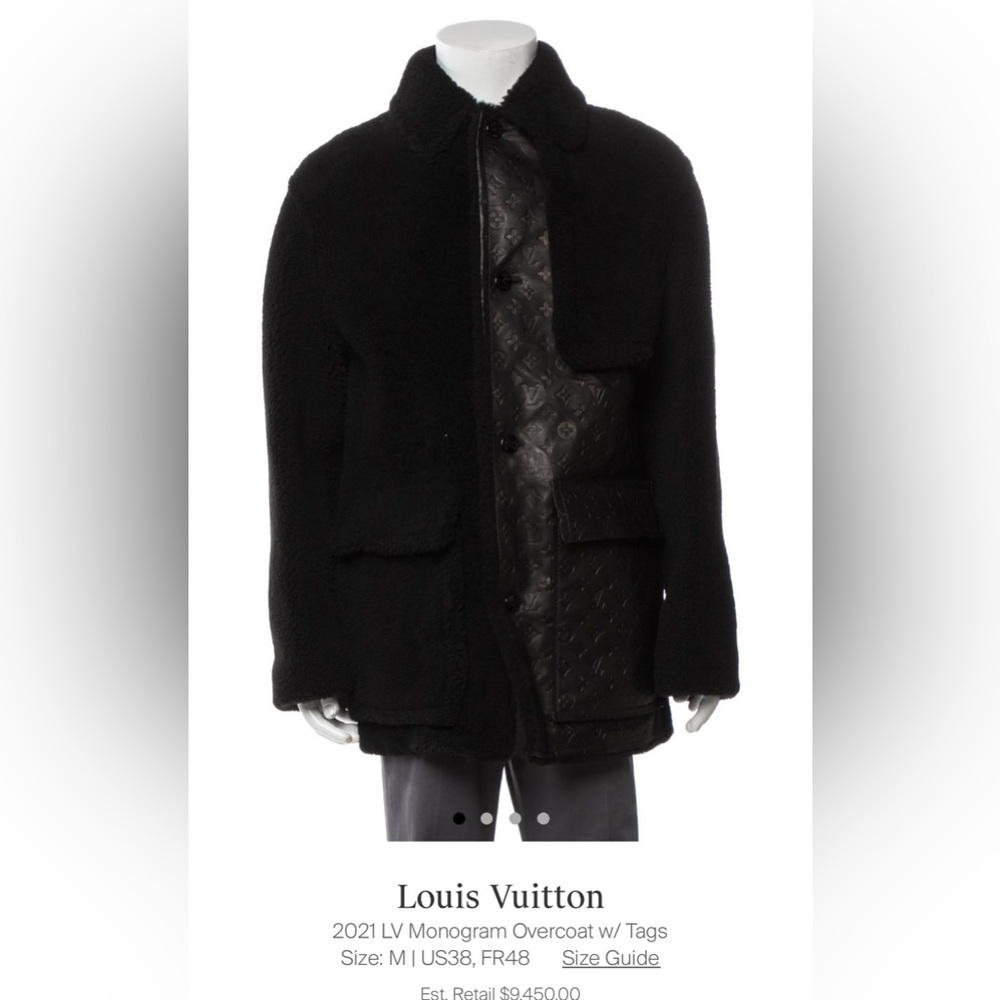 Men’s Louis Vuitton winter coat limited edition brand original bag & receipt